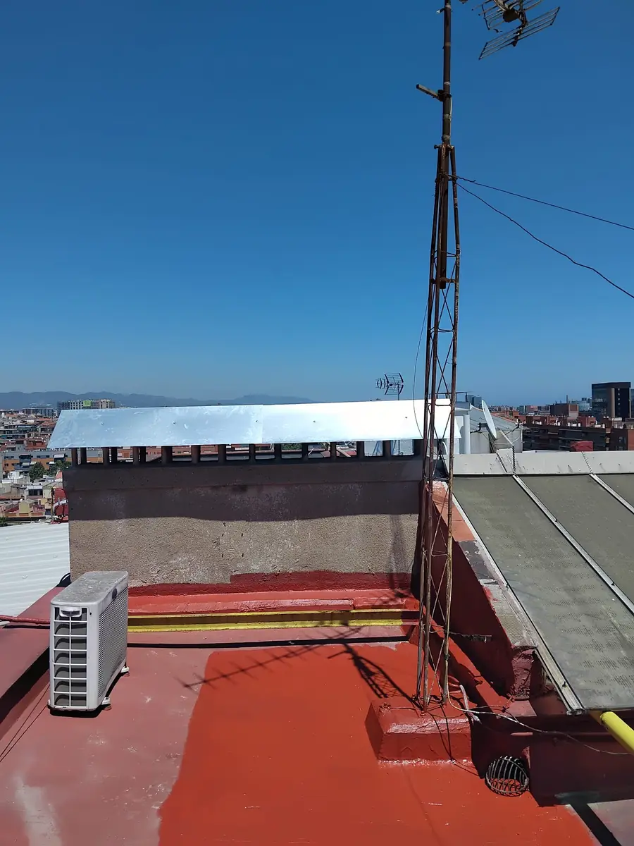 Azotea recién impermeabilizada en Barcelona